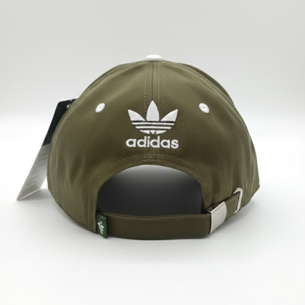 Adidas Originals Trefoil Baseball Cap –Olive & White
